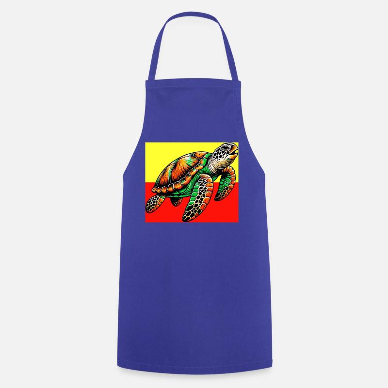 turtle - Cooking Apron - royal blue