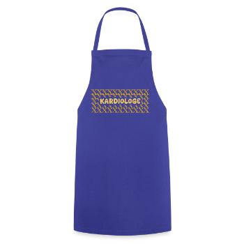 Gift for cardiologist - Cooking Apron - royal blue - Front - AI Model Male 185 dark (185cm)