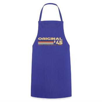 1945 - Cooking Apron - royal blue - Front - AI Model Male 185 dark (185cm)