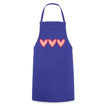 HERZ. HERZ. VALENTINSTAG. LIEBE. LIEBE. PAAR. - Kochschürze - Royalblau - Vorne - AI Model Male 185 dark (185cm)