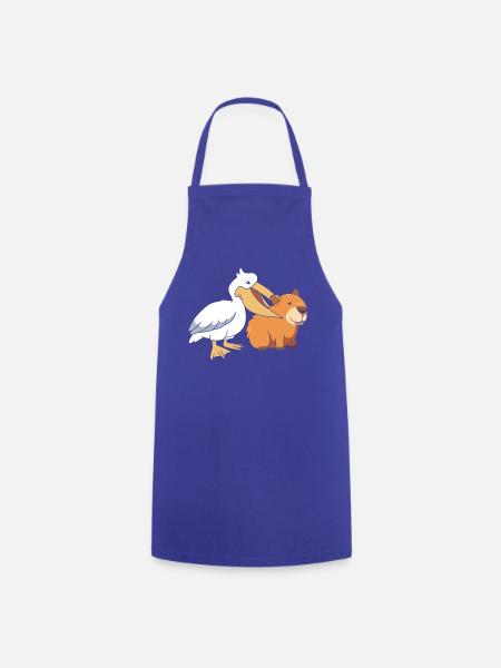 Capybara Capibara - Kochschürze - Royalblau