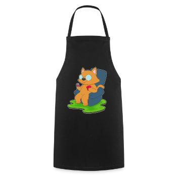 Jeu de cartes de poker chat - Tablier de cuisine - noir - Devant - AI Model Male 185 dark (185cm)