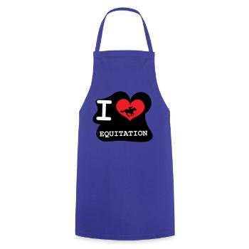 J'aime l'équitation : le logo des passionnés - Tablier de cuisine - bleu royal - Devant - AI Model Male 185 dark (185cm)