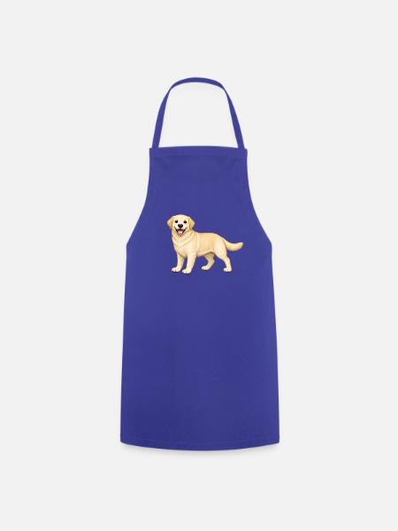 Biscuit Labrador - Kochschürze - Royalblau