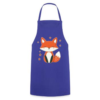 Fox and Stars - Cooking Apron - royal blue - Front - AI Model Male 185 dark (185cm)
