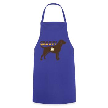Groovy Dog Retriever Retro - Cooking Apron - royal blue - Front - AI Model Male 185 dark (185cm)