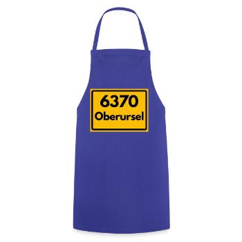 ALTE POSTLEITZAHL PLZ RETRO 6370 OBERURSEL HEIMAT - Kochschürze - Royalblau - Vorne - AI Model Male 185 dark (185cm)