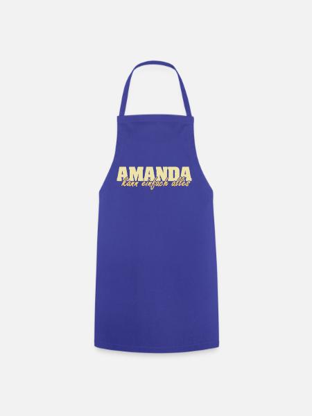 Amanda als Spruch - Kochschürze - Royalblau