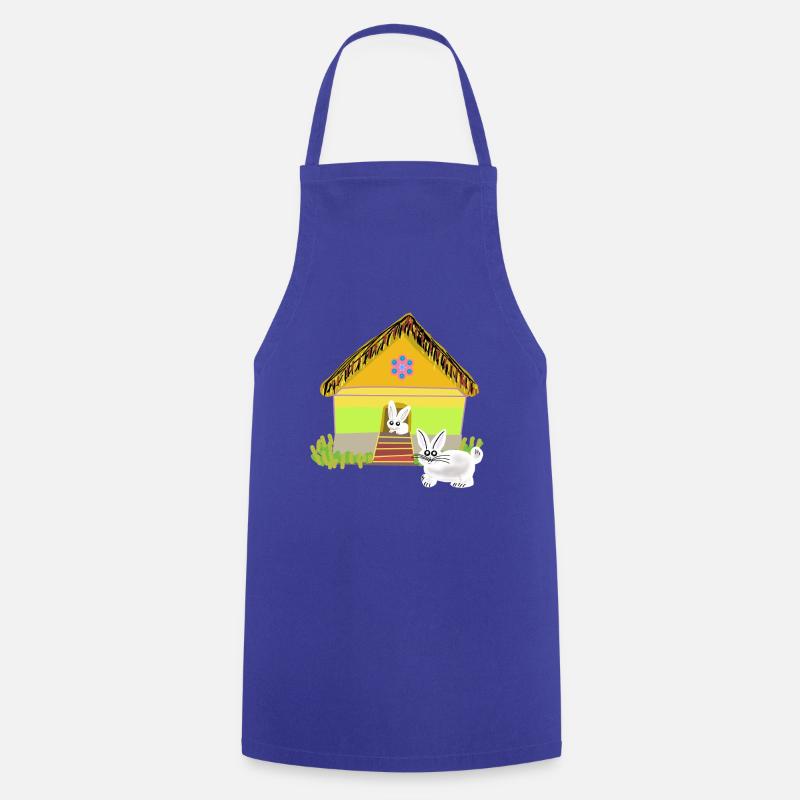 Rabbit Hutch Rabbit Rabbit Kids Child - Cooking Apron - royal blue