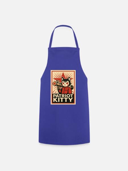 Patriot Kitty Raketenkunst - Kochschürze - Royalblau