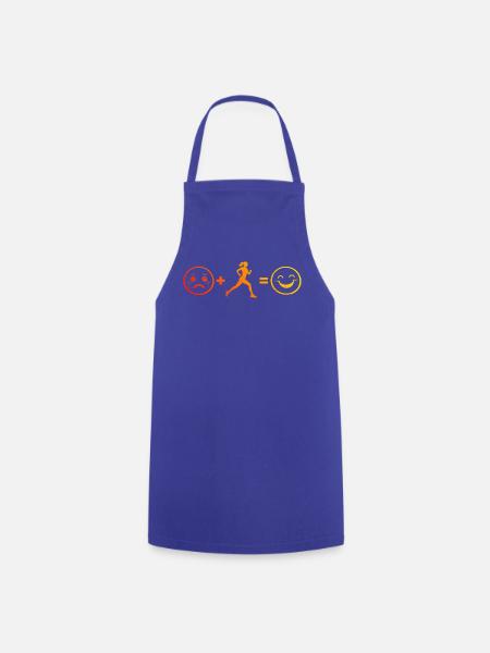 Geschenkidee für eine Running mit Running - Kochschürze - Royalblau