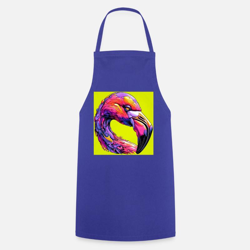flamingo - Cooking Apron - royal blue
