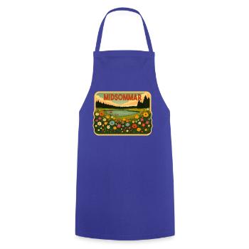 Midsommar Schweden - Kochschürze - Royalblau - Vorne - AI Model Male 185 dark (185cm)