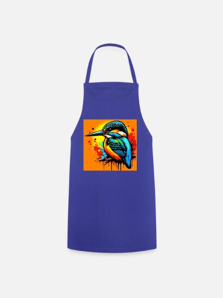 Eisvogel - Kochschürze - Royalblau