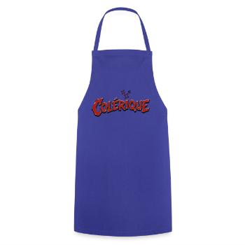 Colérique  - Tablier de cuisine - bleu royal - Devant - AI Model Male 185 dark (185cm)