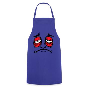 Grumpy sad disappointed face funny - Cooking Apron - royal blue - Front - AI Model Male 185 dark (185cm)