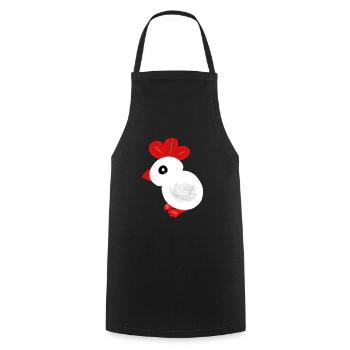 Poussin, bébé, poulet, enfant de Pâques - Tablier de cuisine - noir - Devant - AI Model Male 185 dark (185cm)
