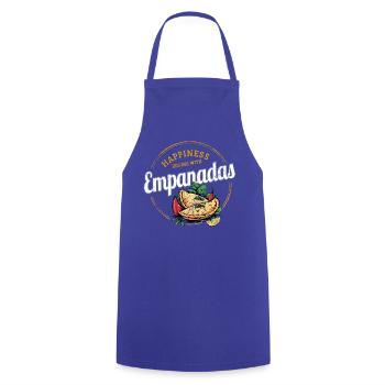 Empanada Snack Vintage Espagne Rétro Dumplings - Tablier de cuisine - bleu royal - Devant - AI Model Male 185 dark (185cm)