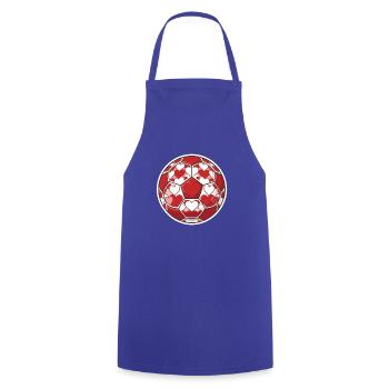Heart Ball Football Heart - Tablier de cuisine - bleu royal - Devant - AI Model Male 185 dark (185cm)