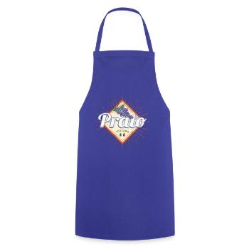 Prato Toskana in Italien Weintrauben Souvenir - Kochschürze - Royalblau - Vorne - AI Model Male 185 dark (185cm)