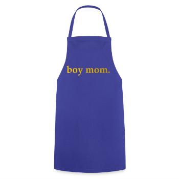 Mama Spruch Boy Mom - Kochschürze - Royalblau - Vorne - AI Model Male 185 dark (185cm)