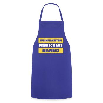Spruch Hanno - Kochschürze - Royalblau - Vorne - AI Model Male 185 dark (185cm)