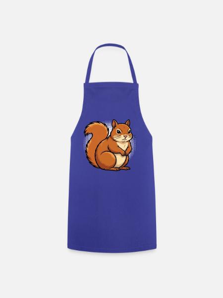 Eichhörnchen Eichhorn Eichhörnchenliebhaber Nager - Kochschürze - Royalblau