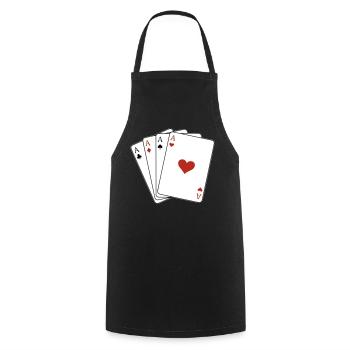 carré d'as - Kochschürze - Schwarz - Vorne - AI Model Male 185 dark (185cm)