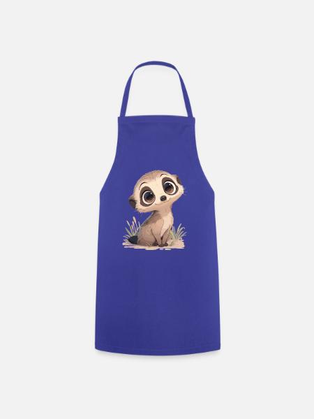 Meerkat Erdmännchen - Kochschürze - Royalblau