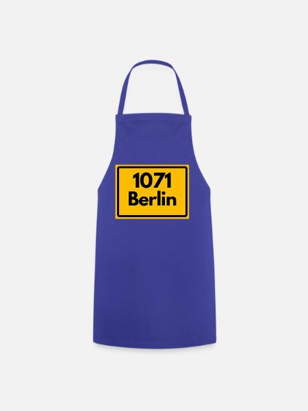 ALTE POSTLEITZAHL 1071 BERLIN BERLIN OSTALGIE - Kochschürze - Royalblau
