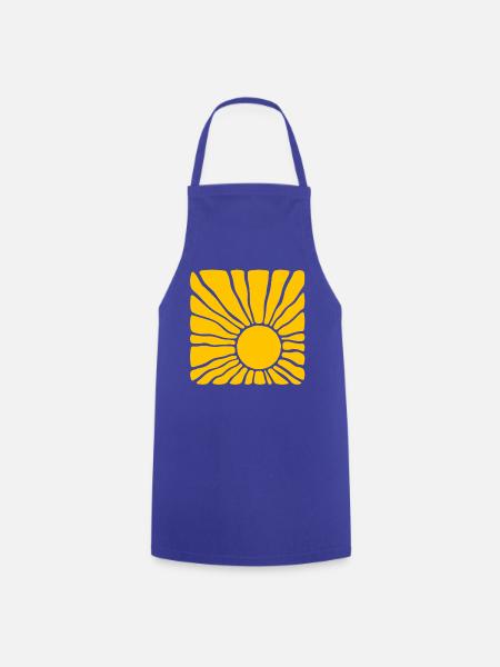 Sonne - Kochschürze - Royalblau