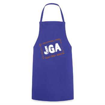 Jga - Kochschürze - Royalblau - Vorne - AI Model Male 185 dark (185cm)