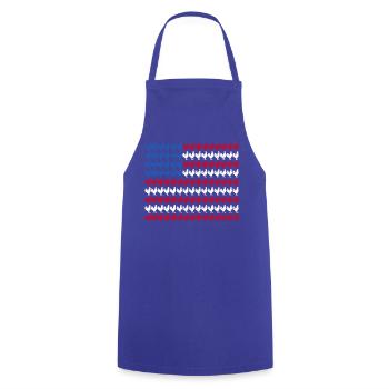 Patriotic Farmer Rooster Flock Poultry USA Pride C - Cooking Apron - royal blue - Front - AI Model Male 185 dark (185cm)