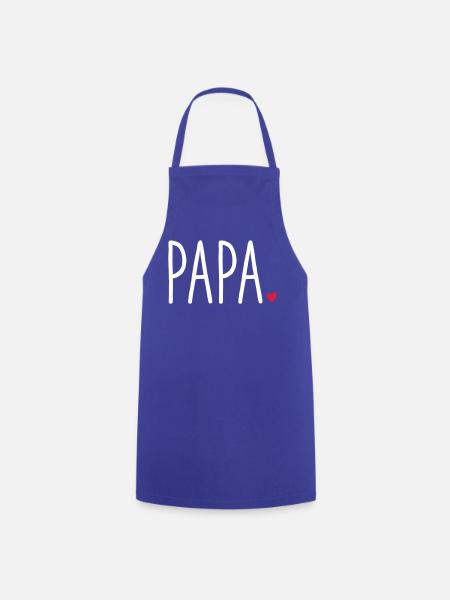 Papa ❤️ – Liebevolles Textdesign - Kochschürze - Royalblau