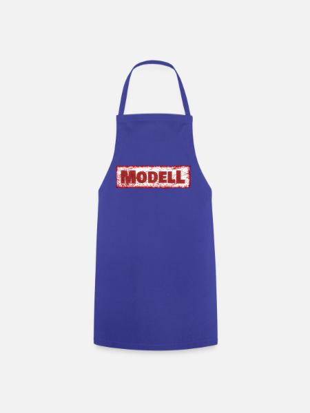 Geschenk für Modell - Kochschürze - Royalblau