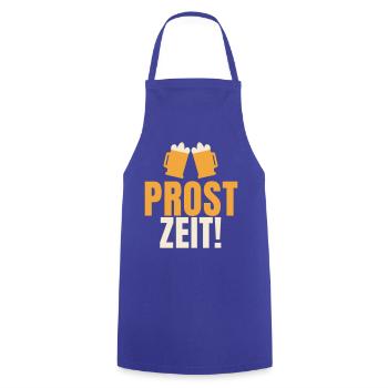 Prost Zeit lustiger Bier Spruch Feiern Geschenk - Kochschürze - Royalblau - Vorne - AI Model Male 185 dark (185cm)