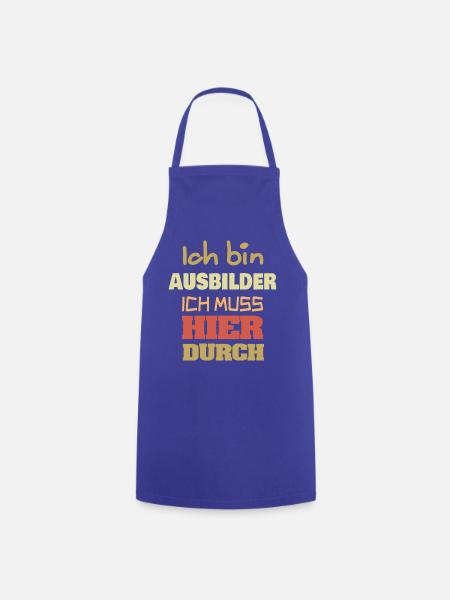 Geschenk für Ausbilder - Kochschürze - Royalblau