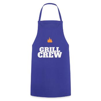 Équipe de grillage barbecue grillé Grill Master Team Fête des pères - Tablier de cuisine - bleu royal - Devant - AI Model Male 185 dark (185cm)
