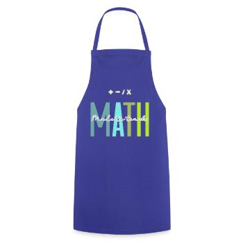 Math Made to Teach Math Teacher Design - Cooking Apron - royal blue - Front - AI Model Male 185 dark (185cm)