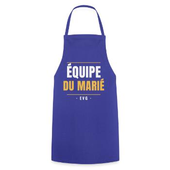 Équipe du Marié EVG Or Enterrement Vie Garçon - Kochschürze - Royalblau - Vorne - AI Model Male 185 dark (185cm)