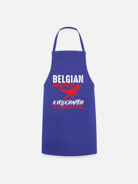 Belgisches Malinois-Velociraptor-Kostüm - Kochschürze - Royalblau
