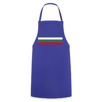 Drapeau de la Bulgarie Minimal - Bande en éventail du drapeau Desi - Tablier de cuisine - bleu royal - Devant - AI Model Male 185 dark (185cm)