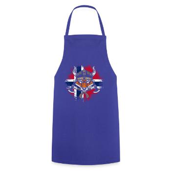 Vacances en Norvège dans les fjords de Norge Voyage en Scandinavie - Tablier de cuisine - bleu royal - Devant - AI Model Male 185 dark (185cm)