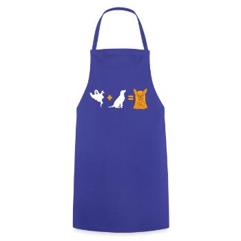 Funny Halloween Dog Ghost - Halloween Dog - Kochschürze - Royalblau - Vorne - AI Model Male 185 dark (185cm)