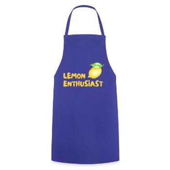 Zitrusliebhaber Lemon Enthusiast - Kochschürze - Royalblau - Vorne - AI Model Male 185 dark (185cm)