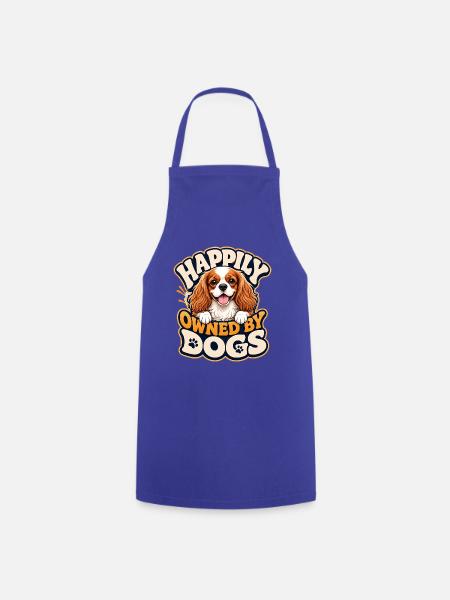 Kavallerier King Charles Spaniel - Kochschürze - Royalblau