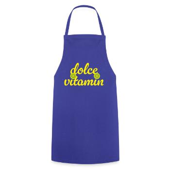 Dolce Vita Vitamin C Limette cool Quotes Sommer  - Kochschürze - Royalblau - Vorne - AI Model Male 185 dark (185cm)