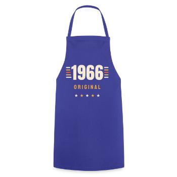 1966 Original Jahrgang Retro 60. Geburtstag Gesche - Kochschürze - Royalblau - Vorne - AI Model Male 185 dark (185cm)