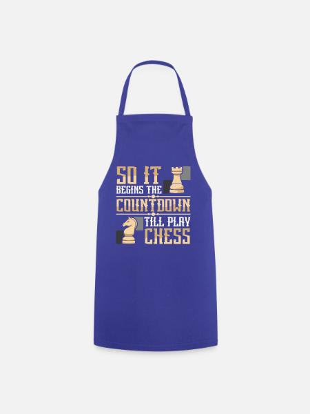 Schach Schachspieler Schachbrett - Kochschürze - Royalblau