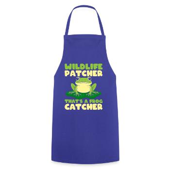 Frog Catcher Wildlife Patcher Catcher Frog - Kochschürze - Royalblau - Vorne - AI Model Male 185 dark (185cm)